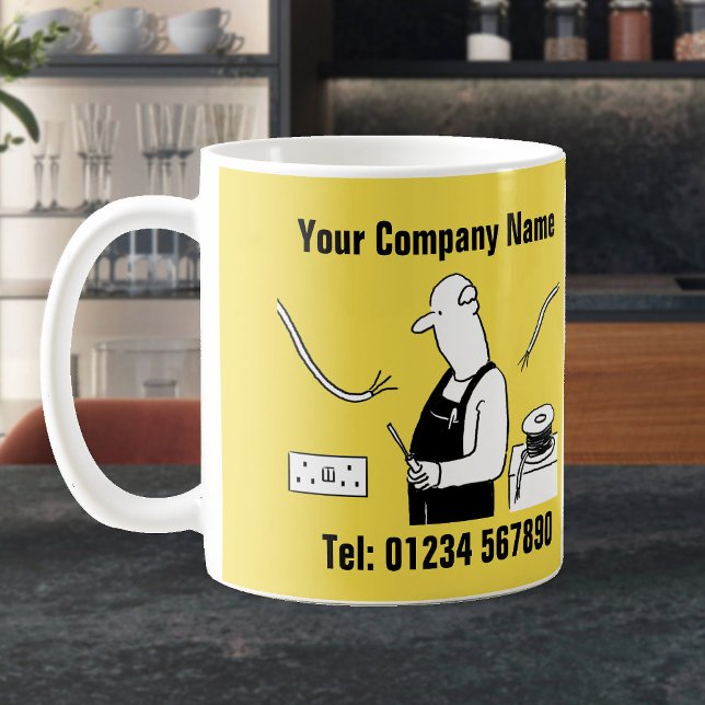 Cartoon-Tasse für Elektrodienstleistungen Kaffeetasse (Von Creator hochgeladen)