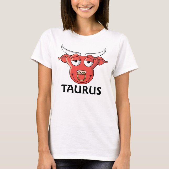 Cartoon Taurus Red Bull T-Shirt (Vorderseite)