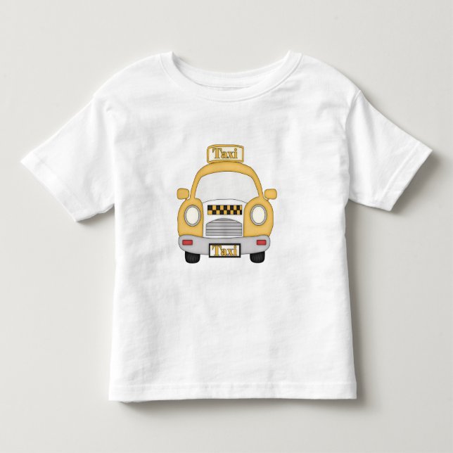 Cartoon Taxi Kindermädchen T - Shirt (Vorderseite)