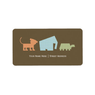 Cartoon-Tiere Adressaufkleber