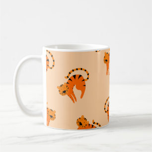 Cartoon Tigers: Vintage Kinderwerbung Kaffeetasse