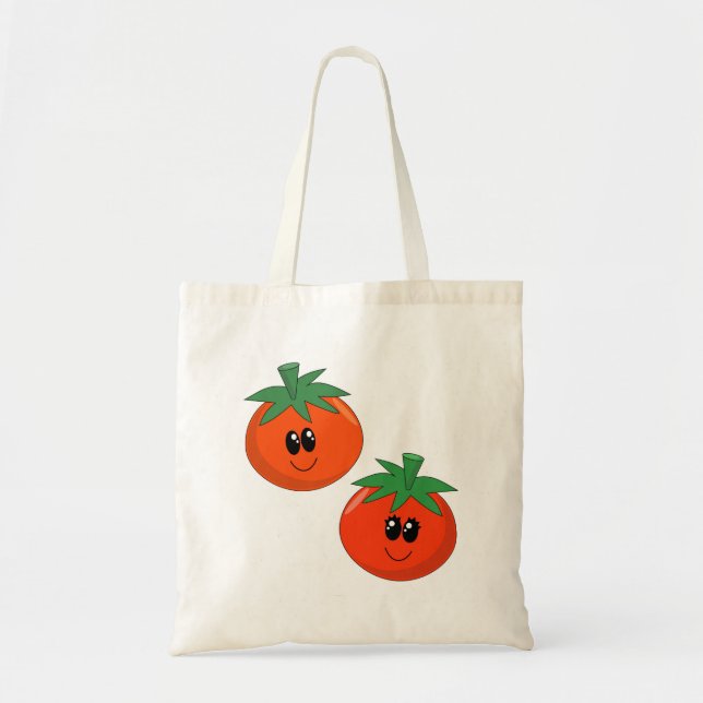 Cartoon-Tomate-Tasche Tragetasche (Vorne)
