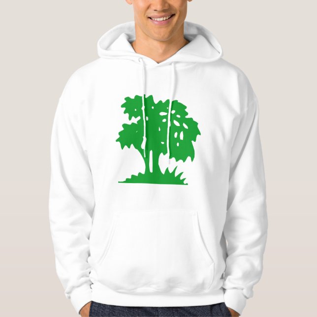 Cartoon Tree - Grasgrün Hoodie (Vorderseite)