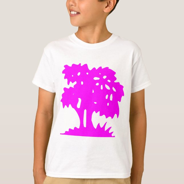 Cartoon Tree - magenta T-Shirt (Vorderseite)