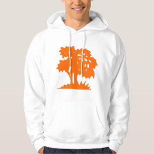 Cartoon Tree - Orange Hoodie