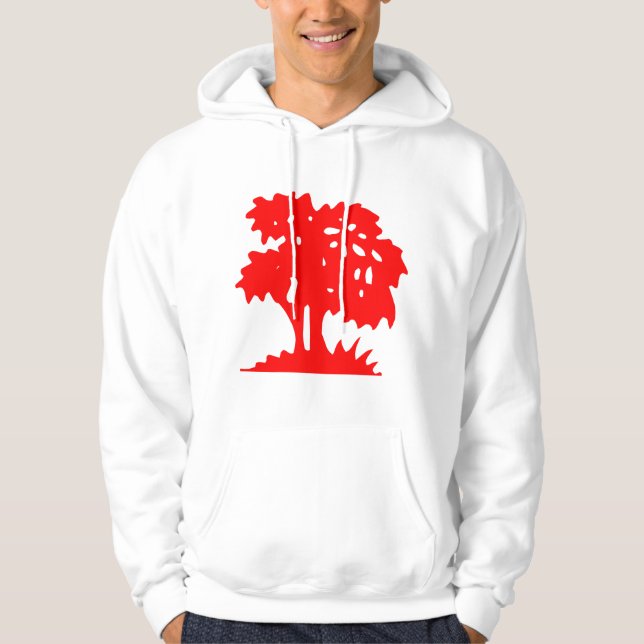 Cartoon Tree - Red Hoodie (Vorderseite)