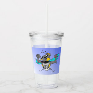 Cartoon Tumbler: Niedliche Starke Hummel Acryltrinkbecher