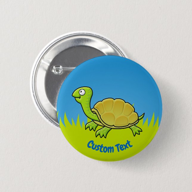 Cartoon Turtle Button (Vorne & Hinten)