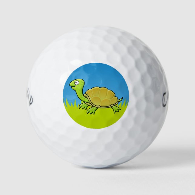 Cartoon Turtle Golfball (Vorderseite)