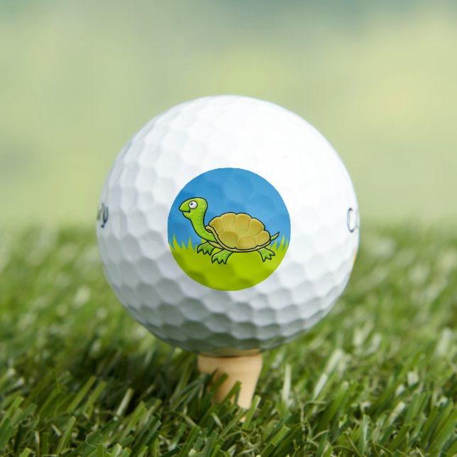 Cartoon Turtle Golfball (Insitu T-Shirt)