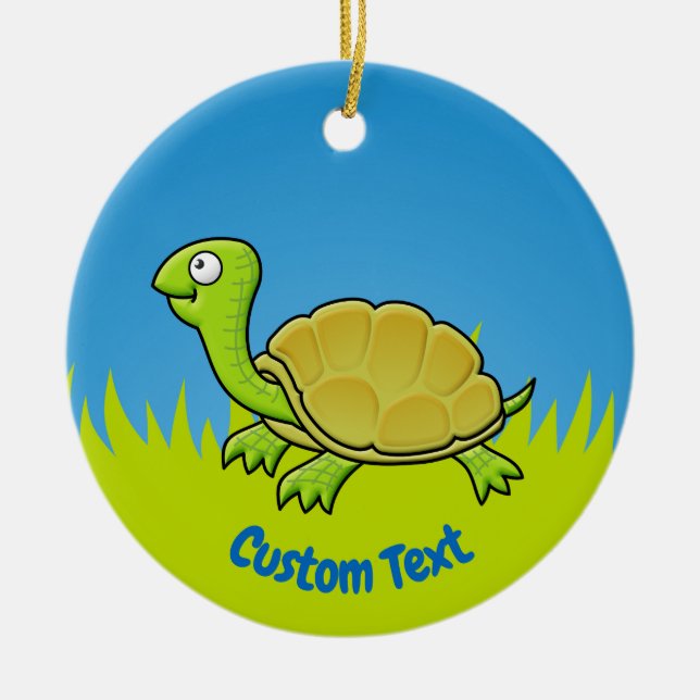 Cartoon Turtle Keramik Ornament (Vorne)