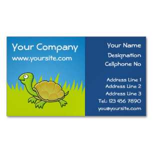 Cartoon Turtle Magnetische Visitenkarte