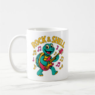 Cartoon Turtle Rock Music Kaffeetasse