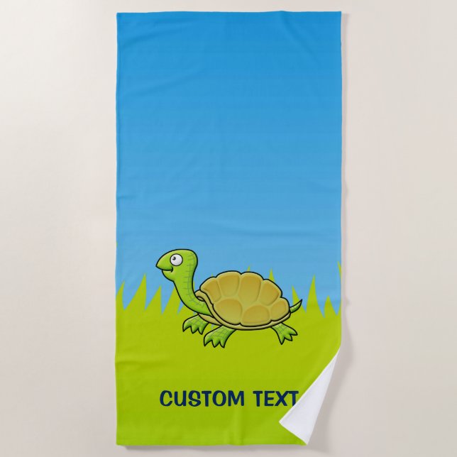 Cartoon Turtle Strandtuch (Vorderseite)
