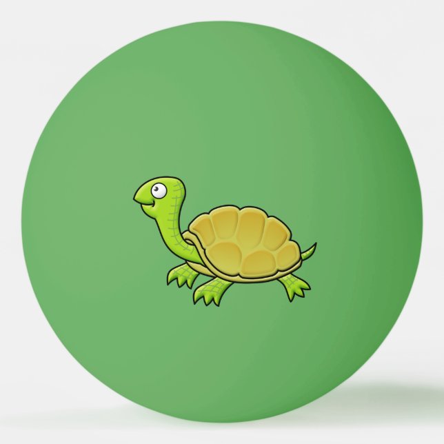 Cartoon Turtle Tischtennisball (Vorderseite)