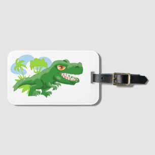Cartoon Tyrannosaurus Rex Gepäckmarke Gepäckanhänger