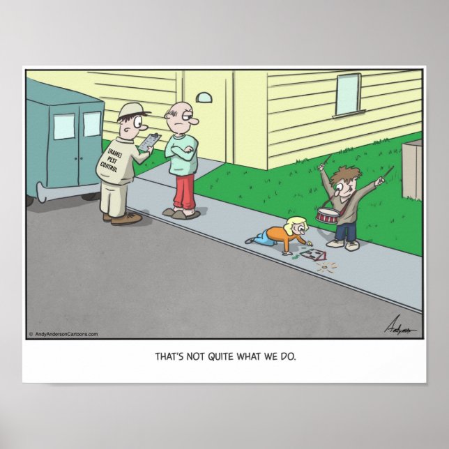 Cartoon über Schädlingsbekämpfung personalisiert Poster (Vorne)