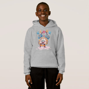Cartoon-Uhr   Kinder Kapuzenpullover Hoodie