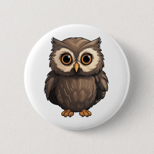 Cartoon-Uhu-Abbildung Button