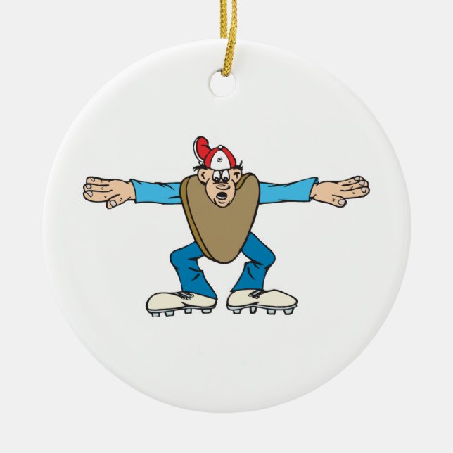 Cartoon ump umpumpur call SAFE Keramikornament (Vorne)