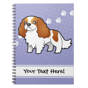 Cartoon-unbekümmerter Königcharles Spaniel Notizblock