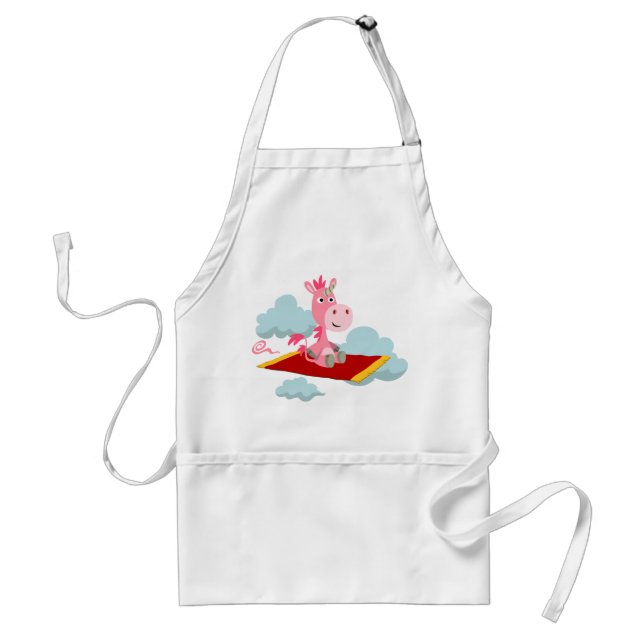 Cartoon Unicorns magische Teppichfahrten Schürze (Vorne)