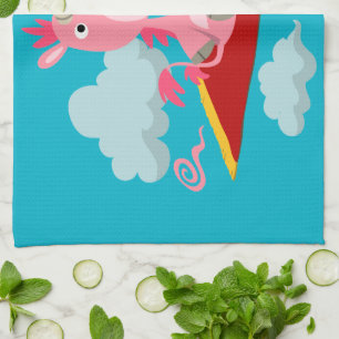 Cartoon Unicorns magischer Teppichboden Ride Küche Geschirrtuch