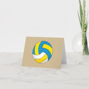 Cartoon Volleyball Ball Karte