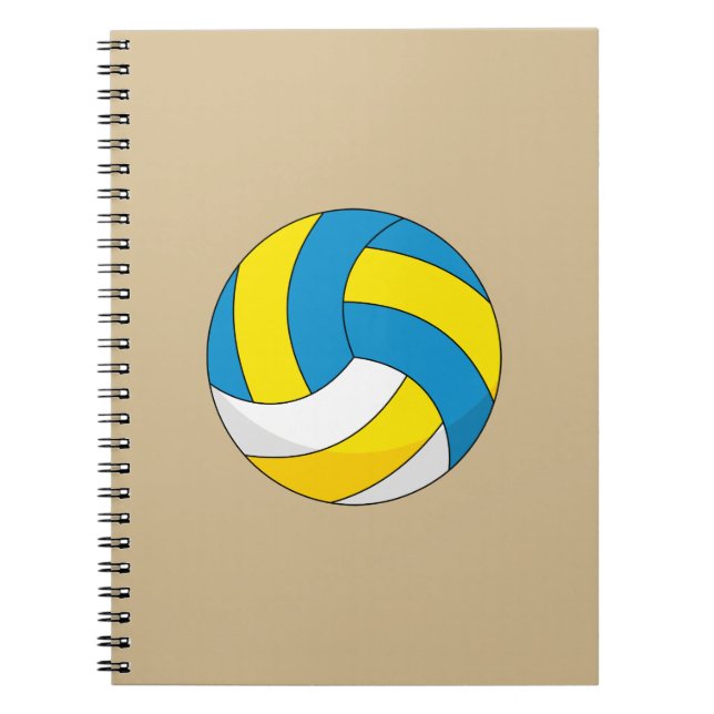 Cartoon Volleyball Ball Notizblock (Vorderseite)