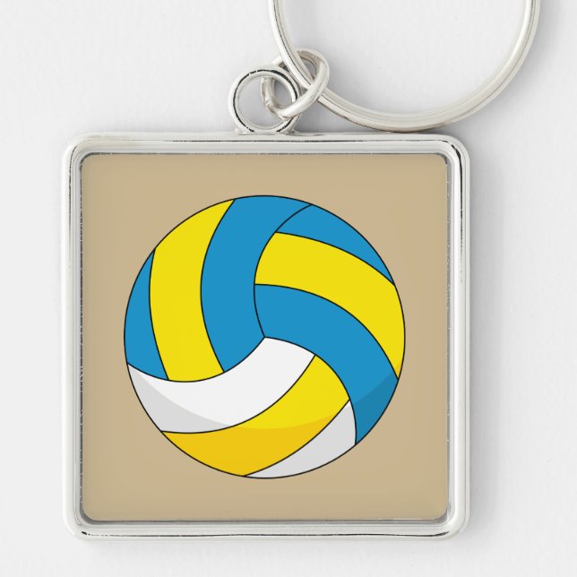 Cartoon Volleyball Ball Schlüsselanhänger (Vorne)