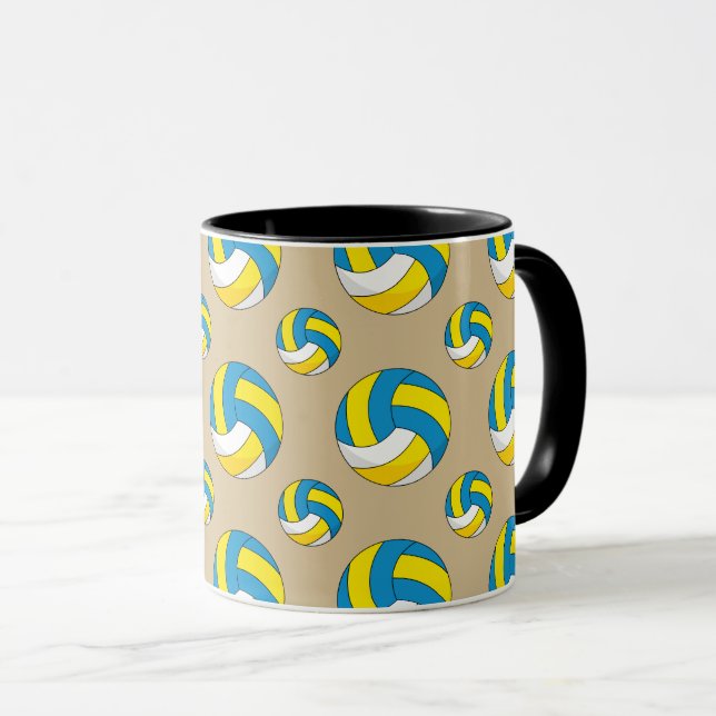 Cartoon Volleyball Ball Tasse (VorderseiteRechts)