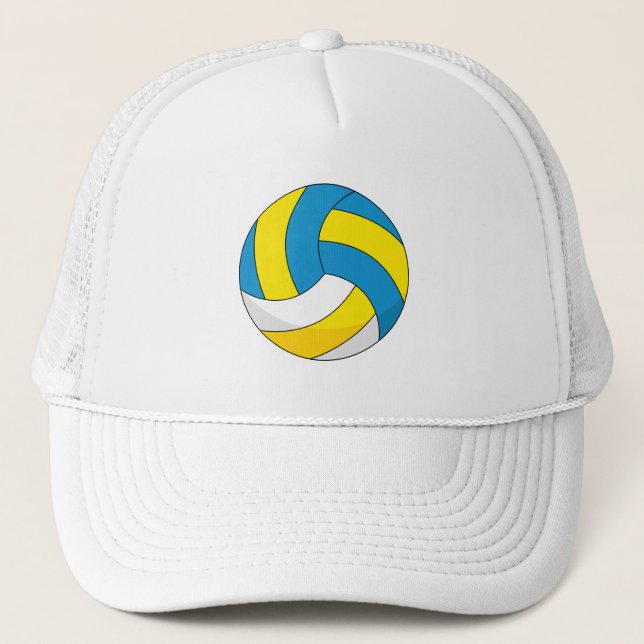 Cartoon Volleyball Ball Truckerkappe (Vorderseite)