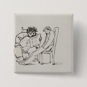 Cartoon von (1834-96) Lesepoesie Williams Morris Button