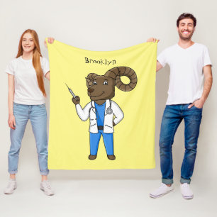 Cartoon von Bighorn-Schafen Fleecedecke
