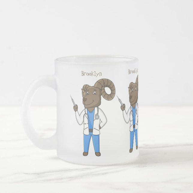 Cartoon von Bighorn-Schafen Mattglastasse (Links)