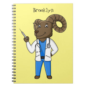 Cartoon von Bighorn-Schafen Notizblock