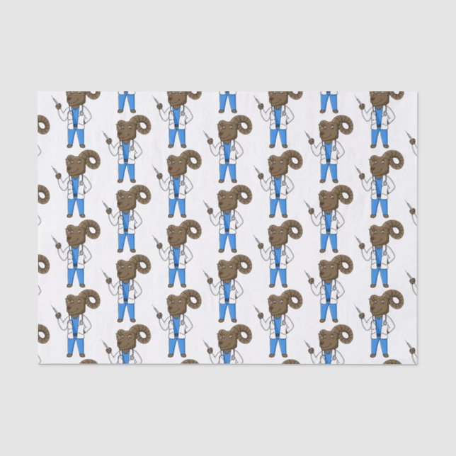 Cartoon von Bighorn-Schafen Seidenpapier (Vorderseite)