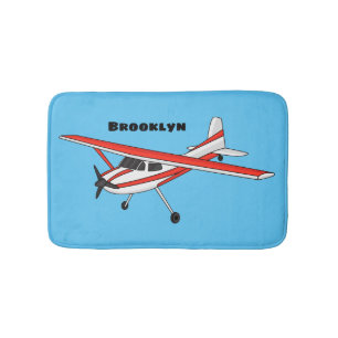 Cartoon von dreirädrigen Flugzeugen Badematte