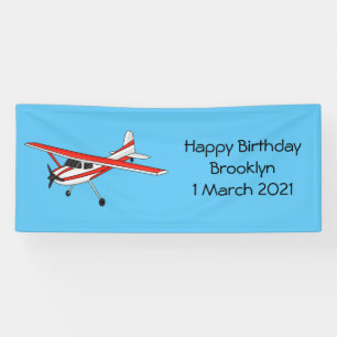 Cartoon von dreirädrigen Flugzeugen Banner