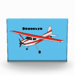 Cartoon von dreirädrigen Flugzeugen Fotoblock