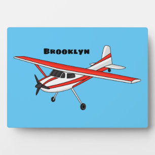 Cartoon von dreirädrigen Flugzeugen Fotoplatte