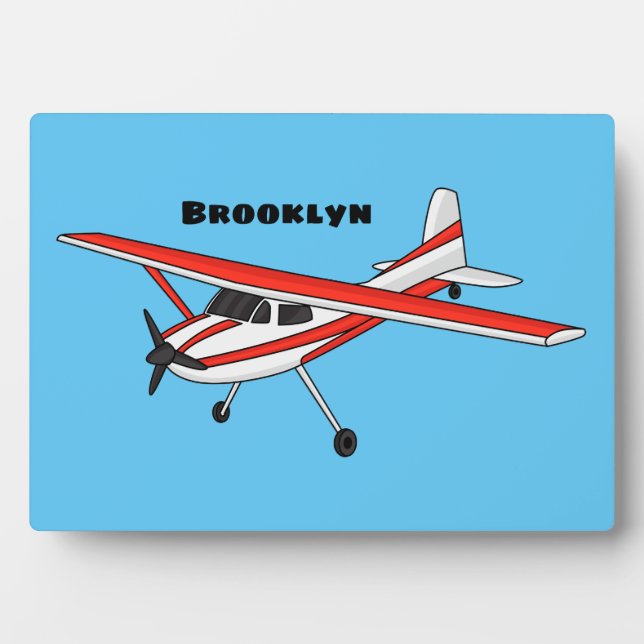 Cartoon von dreirädrigen Flugzeugen Fotoplatte (Vorderseite)