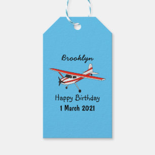 Cartoon von dreirädrigen Flugzeugen Geschenkanhänger