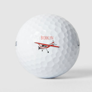 Cartoon von dreirädrigen Flugzeugen Golfball