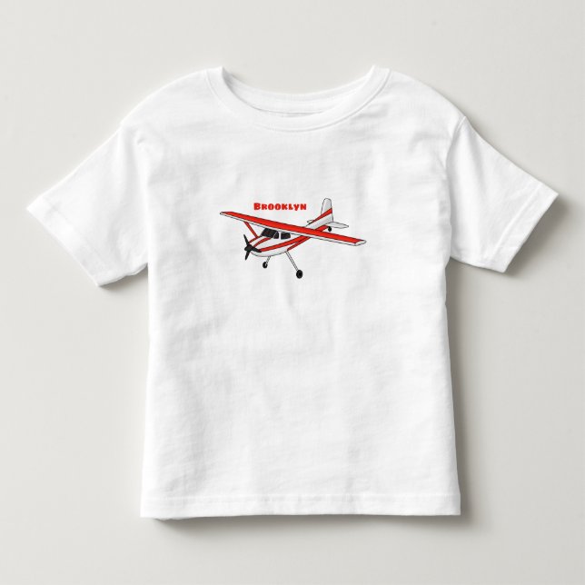 Cartoon von dreirädrigen Flugzeugen Kleinkind T-shirt (Vorderseite)