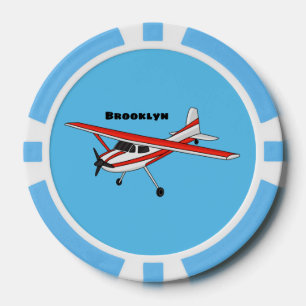 Cartoon von dreirädrigen Flugzeugen Pokerchips