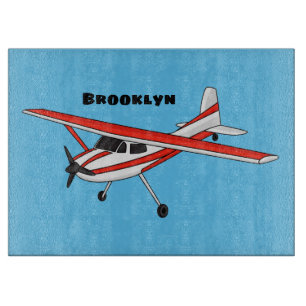 Cartoon von dreirädrigen Flugzeugen Schneidebrett