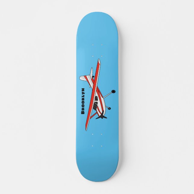 Cartoon von dreirädrigen Flugzeugen Skateboard (Vorne)