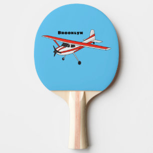 Cartoon von dreirädrigen Flugzeugen Tischtennis Schläger