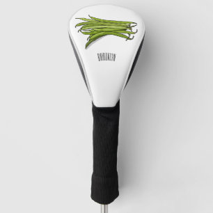Cartoon von grünen Bohnen Golf Headcover